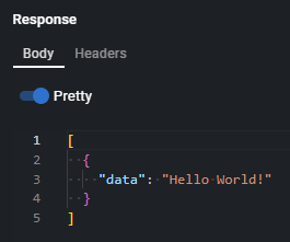 Prettified json.
